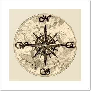 Ancient Mariner Compass Rose Posters and Art